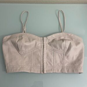 JONATHAN SIMKHAI Vegan Leather Top NWOT